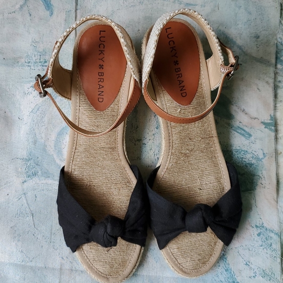 Lucky Brand Shoes - Lucky Brand Krizhy Espadrille Clothe Tie Wedges